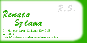 renato szlama business card