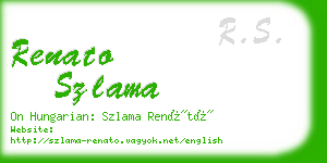 renato szlama business card